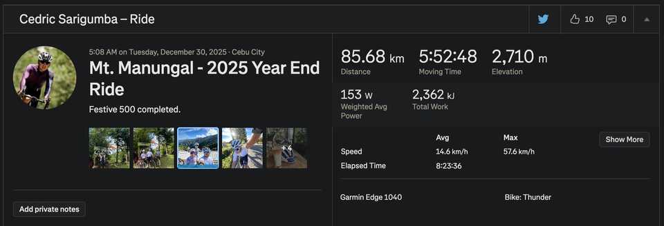 Completing the 500km Rapha Challenge during Christmas week